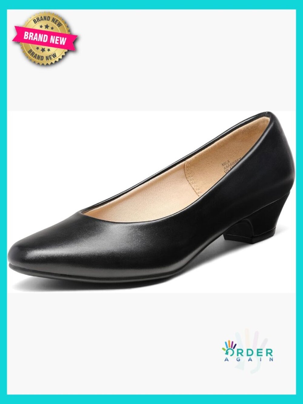 Low Chunky Heel Pumps - Comfortable Round Toe Dress Shoes Minimalist Versatile